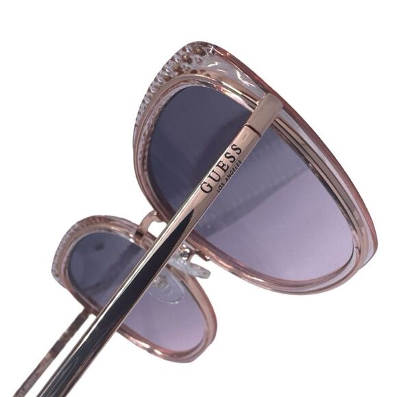 GUESS Oversized Bling Butterfly Sunglasses - GF0381/S 72T - 56-20-140 Rose Gold - Picture 4 of 9